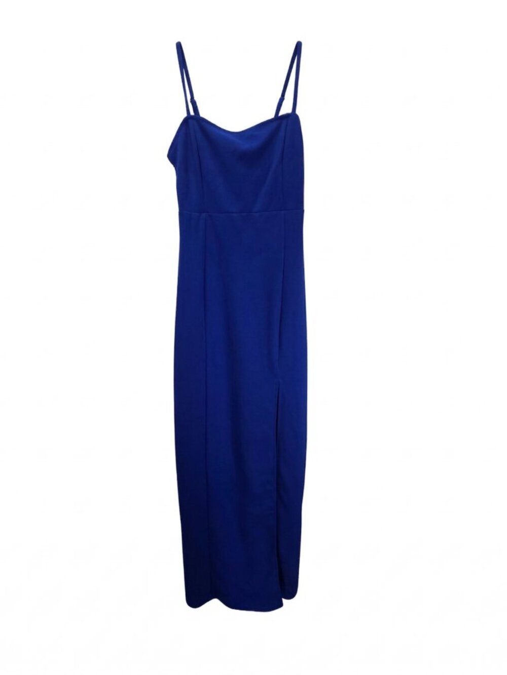 NWT Royal Blue Maxi Long Dress with Side Slit – Size 0-2
